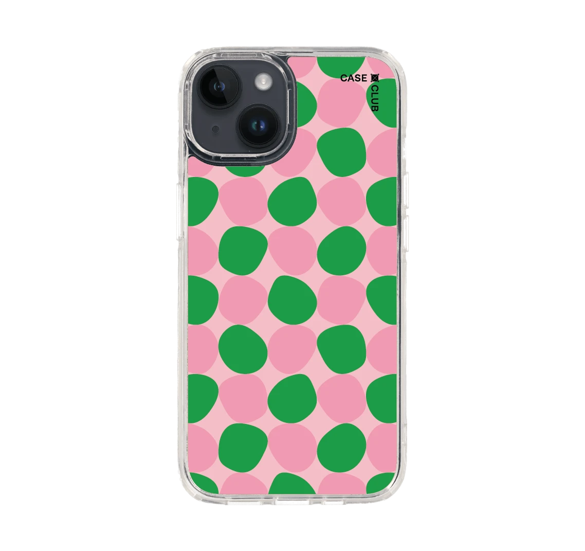 dark green stack polka dots